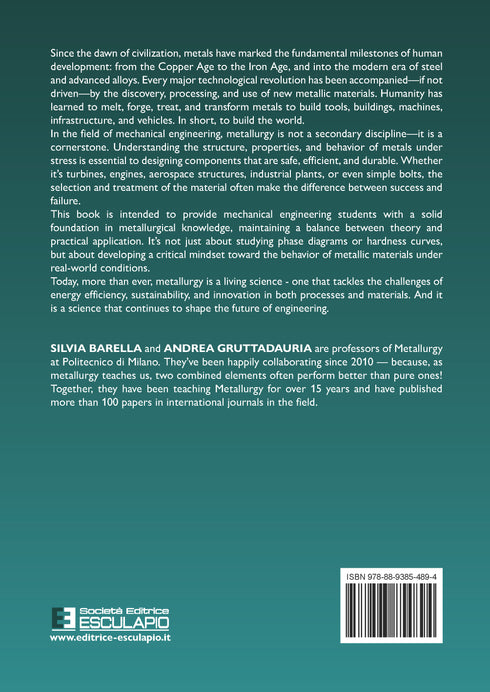 BARELLA GRUTTADAURIA - Introduction to Metallurgy and Non-Metallic Materials