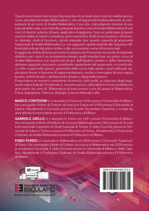 CONTEDINI GRILLO PUNZO - Esercizi di Analisi Matematica 1 Geometria e Algebra Lineare