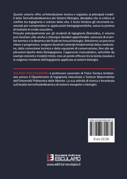 D'ALESSANDRO - Lezioni di Termofluidodinamica dei Sistemi Biologici