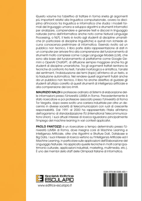 NALDI FANTOZZI - Linguistica Computazionale per gli Studi Umanistici