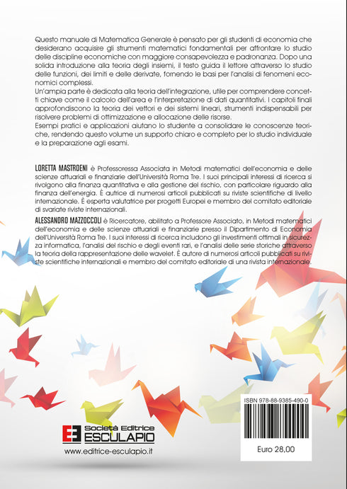 MASTROENI MAZZOCCOLI - Matematica Generale. Teoria