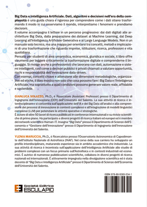 SOLAZZO MARUCCIA - Big Data e Intelligenza Artificiale. Dati algoritmi e decisioni nell'era della complessità