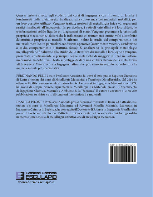 FELLI PILONE - Fondamenti di Metallurgia