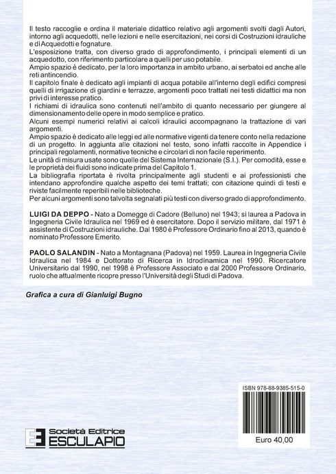 DA DEPPO SALANDIN - Sistemi Acquedottistici. Lezioni di Costruzioni Idrauliche