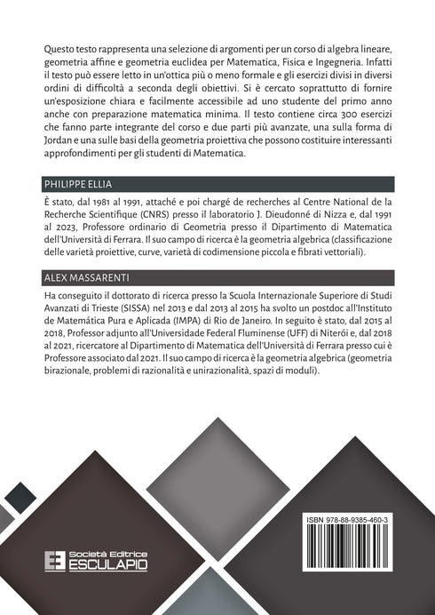 ELLIA MASSARENTI - Algebra Lineare e Geometria