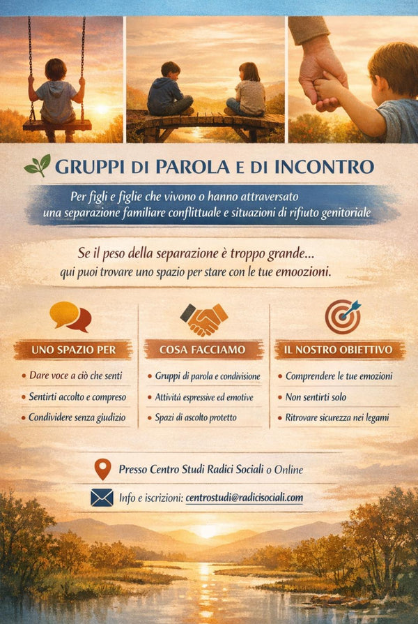 Ciclo incontri - Gruppi di parola e di incontro per figli