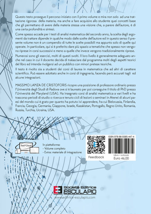 LANZA DE CRISTOFORIS - Lezioni di Analisi Matematica 2