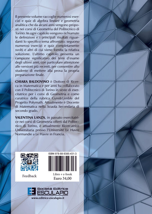 BALDOVINO LANZA - Algebra Lineare e Geometria. Esercizi Quiz e Temi d'esame