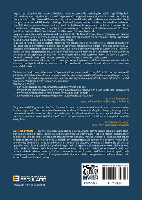 BARLOTTI - Ergonomia nelle moderne aziende manifatturiere