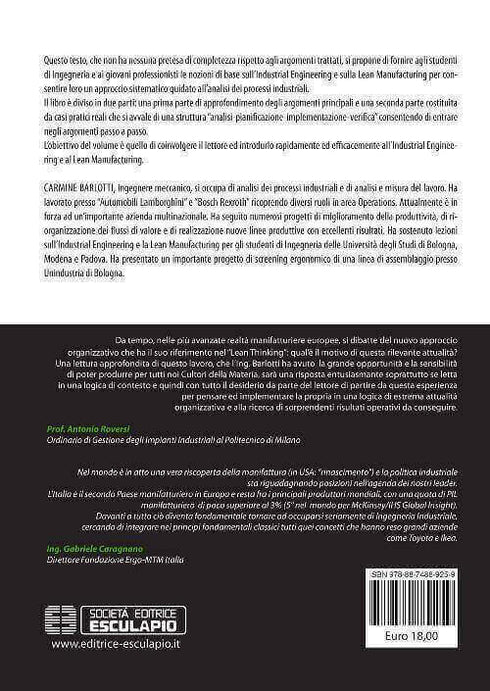 BARLOTTI - Lean Thinking. Analisi Misura e Ottimizzazione