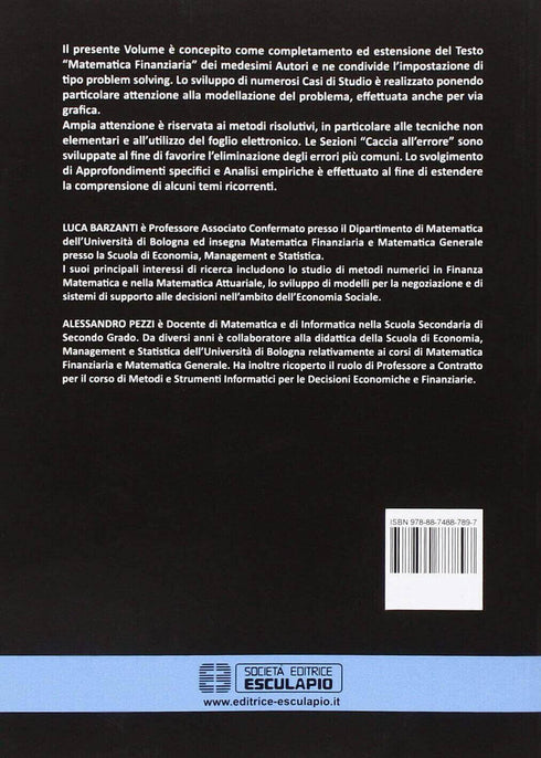 BARZANTI PEZZI - Problemi risolti di Matematica Finanziaria
