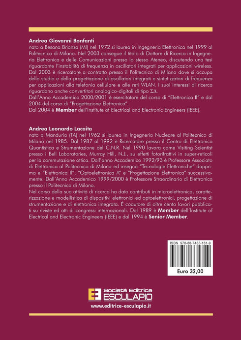 BONFANTI LACAITA - L'amplificatore operazionale. Esempi di applicazioni circuitali
