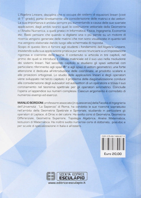 BORDONI - Algebra Lineare