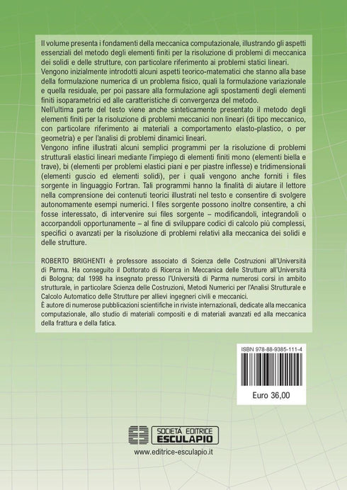 BRIGHENTI - Analisi Numerica dei Solidi e delle Strutture