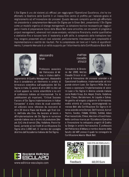 BRUN CASADIO STROZZI - Manuale Six Sigma per le Black Belt