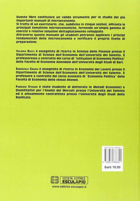 BUCCI STRIANI GRASSI - Esercizi di Microeconomia