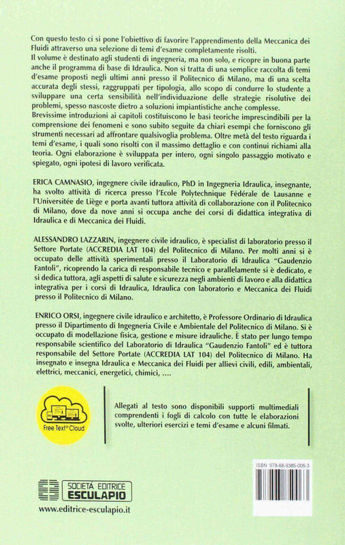CAMNASIO LAZZARIN ORSI - Meccanica dei Fluidi Esercizi risolti, temi d'esame e richiami di teoria