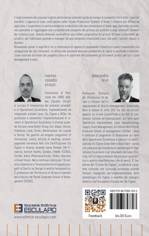 CASADIO STROZZI BRUN - Manuale per la LEAN EXCELLENCE