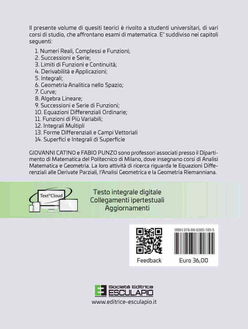 CATINO PUNZO - Quesiti teorici di Analisi Matematica e Geometria 1 e 2
