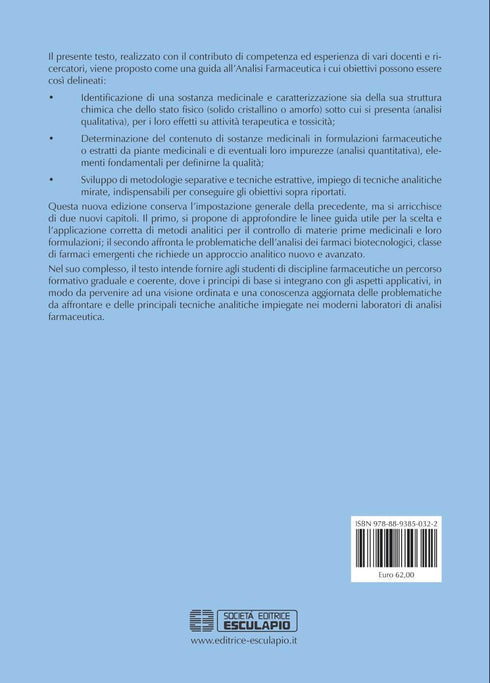 CAVRINI ANDRISANO - Principi di Analisi Farmaceutica