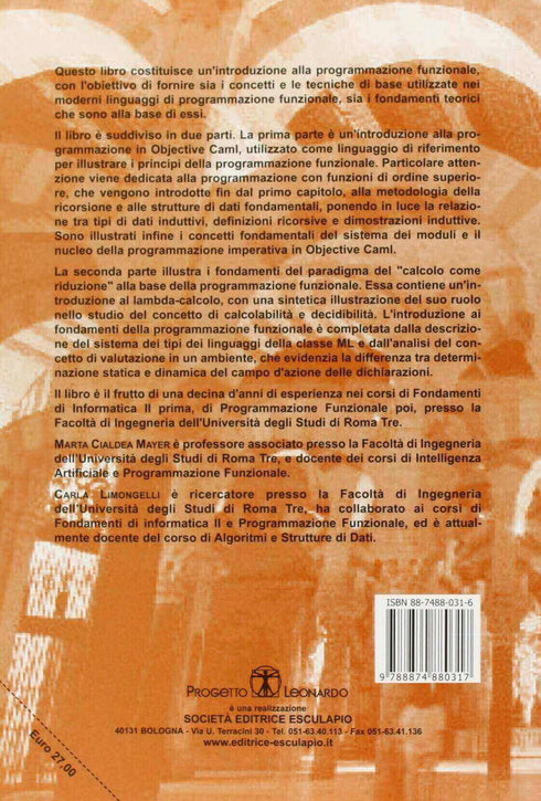 CIALDEA MAYER LIMONGELLI - Introduzione alla Programmazione funzionale