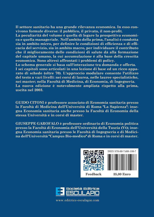 CITONI GAROFALO - Servizi sanitari. Economia e management