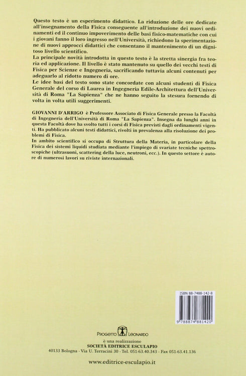 D'ARRIGO - Elementi di fisica generale