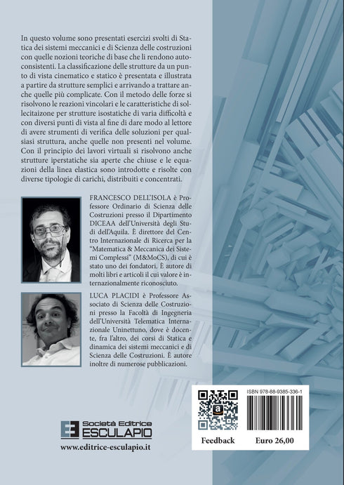DELL'ISOLA PLACIDI - Esercizi di Statica dei Sistemi Meccanici e Scienza delle Costruzioni