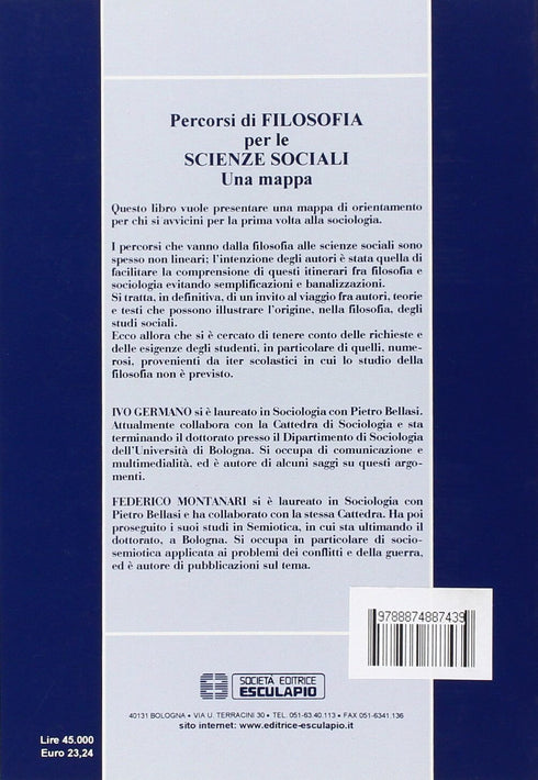 GERMANO MONTANARI - Percorsi di Filosofia per le scienze sociali Una mappa