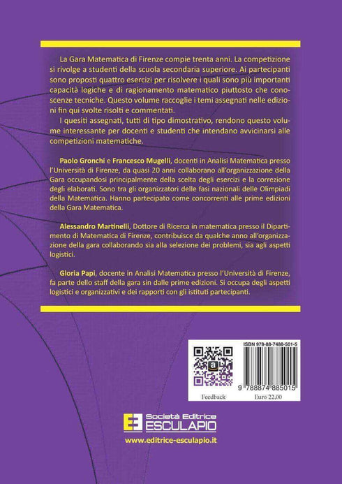 GRONCHI MARTINELLI MUGELLI PAPI - La gara matematica di Firenze