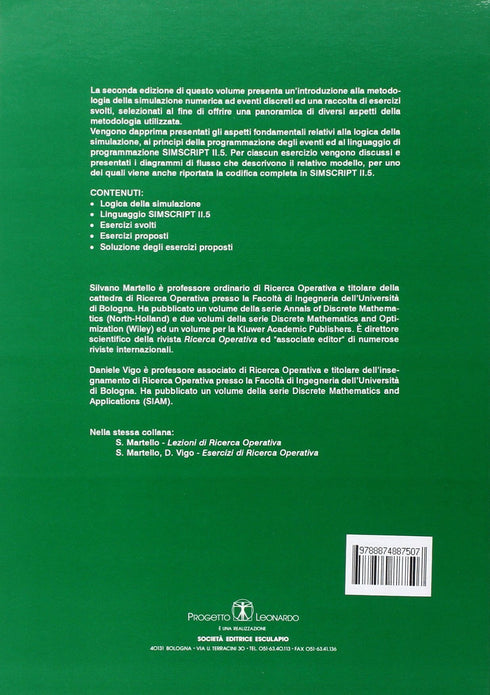 MARTELLO VIGO - Esercizi di Simulazione Numerica