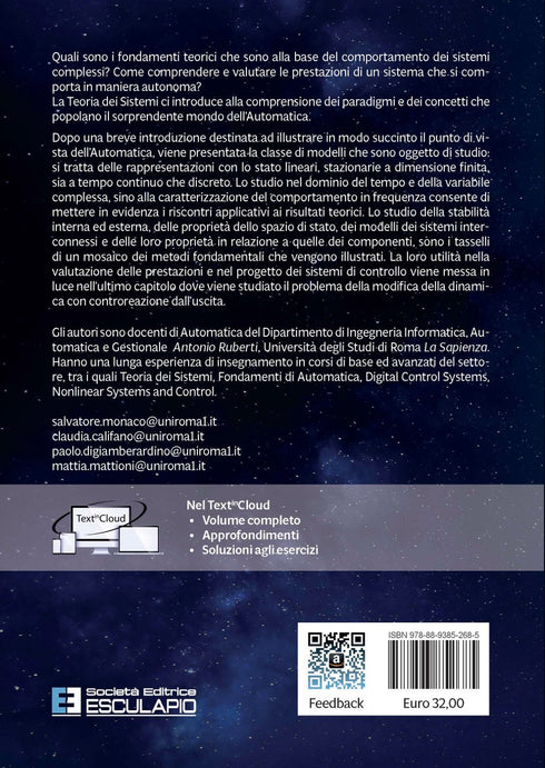 MONACO CALIFANO DI GIAMBERARDINO MATTIONI - Teoria dei Sistemi. Lineari stazionari a dimensione finita
