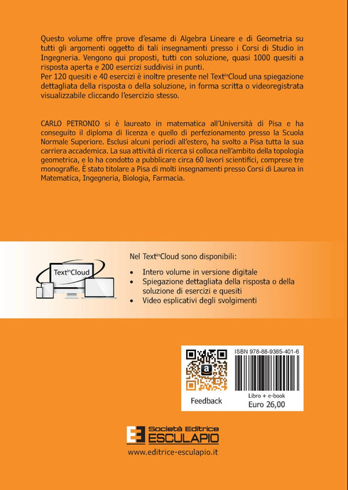 PETRONIO - Quesiti ed Esercizi di Geometria e Algebra Lineare