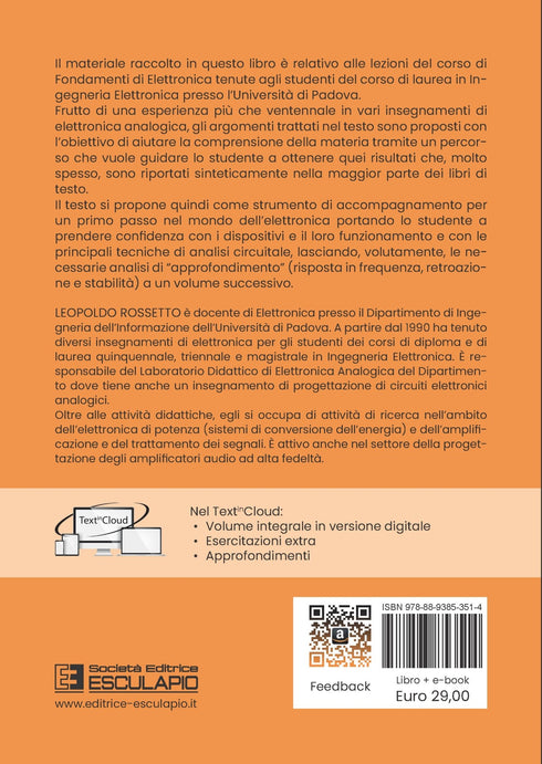 ROSSETTO - Lezioni di Elettronica Analogica. Fondamenti