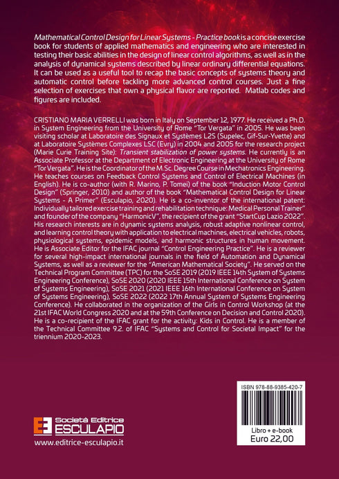 VERRELLI - Mathematical Control Design for Linear Systems. Practice Book